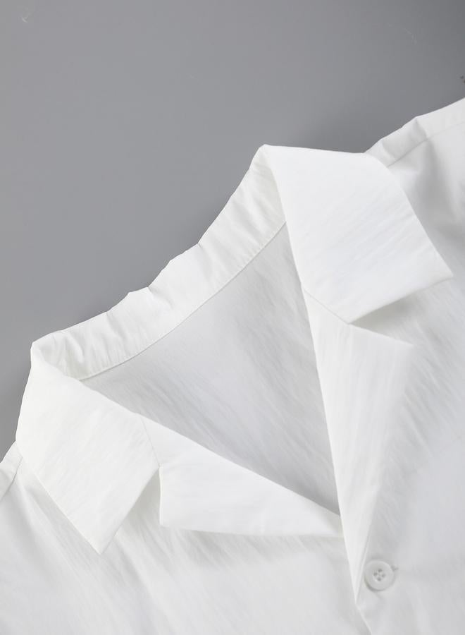 Take Two Men Solid Pocket Detail Shirt and Shorts Co-Ords - Image 4